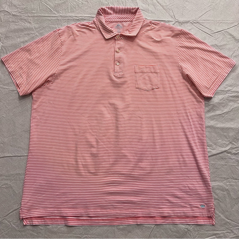 Peter Millar Seaside Wash Performed Stretch Golf Polo Striped Men’s XXL Striped